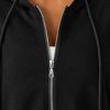 Cropped Zip Up Hoodie Women Long Sleeve Crop Sweatshirts Jackets