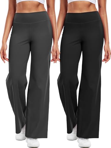 Yoga Pants for Women Wide Leg Trousers High Waist Stretch Casual Lounge Sweatpants