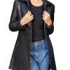 Casual Car Coat Lambskin Leather Jacket Women – ¾ Length Blazer Overcoat Style Leather Long Coat Women