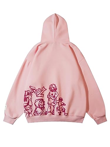 Men's Oversized Hoodie Pullover Unisex Graphic Sweatshirts Hoodies Casual Tunic Anime Streetwear Aesthetic Top