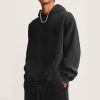Mens Oversized Hoodies Pullover Vintage Sweatshirt Acid Wash Heavyweight Plush Cotton Baggy Streetwear Top Athletic