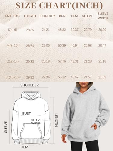 Womens Hoodies Oversized Sweatshirts Pullover Fleece Sweaters Long Sleeve Winter Fall Outfits Fashion Y2k Clothes