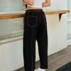 Womens Baggy Wide Leg Pants Casual Summer Palazzo Pants Drawstring Waist Barrel Sweatpants with Pockets