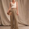 Womens Wide Leg Pants High Waist Straight Work Pants Office Business Casual Palazzo Trousers with Pockets