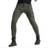 Men Women Motorcycle Riding Jeans Protective Pants Knight Hockey Biker Armor Pants (M=30, Army Green)