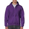 Heavy Blend Unisex Adult Full Zip Hooded Sweatshirt Top (M) (Purple)