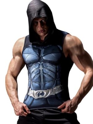 Men’s Sleeveless Hoodie Gym Tank Tops Bodybuilding Sleeveless Workout Hoodie Muscle Cut Off Sweatshirt for Men