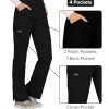 Women Scrub Pant with Straight Leg Pull-on Pant Medical Bottom with 4 Pocket & 2-Way Stretch Fabric - WW110