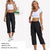 Women's Cargo Capris Pants Loose Fit Casual Hiking Pants Lightweight Quick Dry Travel Summer Pants for Women