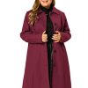 Women's Plus Size Single Breasted Belted Winter Long Coat
