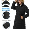Women's Winter Coats Warm Thicken Long Puffer Jacket Waterproof Quilted Parka with Removable Faux Fur Hood