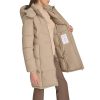 Women's Hooded Zip Front Puffer Long Sleeve Coat