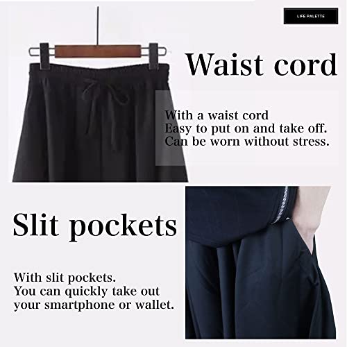 Life Palette Japanese Style Samurai Hakama Harem Pants Men Women Yoga Ninja Pants Black…