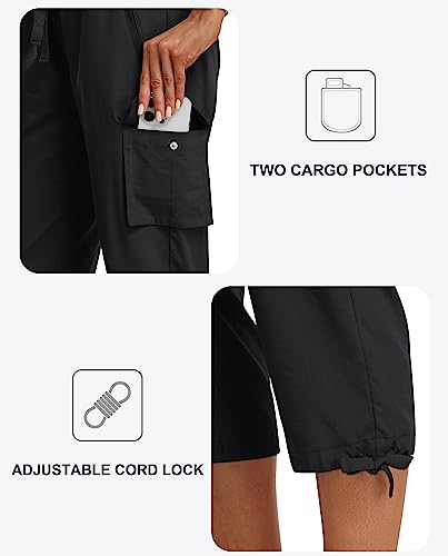 Women's Cargo Capris Pants Loose Fit Casual Hiking Pants Lightweight Quick Dry Travel Summer Pants for Women