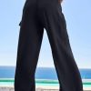 Women Palazzo Pants Summer Casual Wide Leg High Waist Lounge Flowy Beach Trousers Travel Vacation Outfits