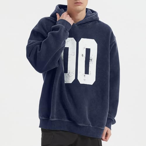 Oversized Hoodies for Mens Acid Washed Graphic Men's Fashion Hoodies Sweatshirts Sweats Preppy for College,Gym,Sports