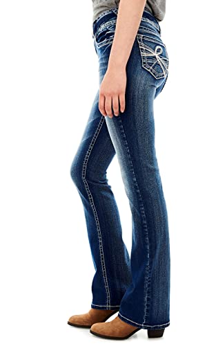 Luscious Curvy Bootcut Jeans for Women Mid-Rise Insta Stretch Denim, Size Inclusive Juniors Jeans, Sizes 0 to 24