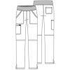Women Scrub Pant with Straight Leg Pull-on Pant Medical Bottom with 4 Pocket & 2-Way Stretch Fabric - WW110