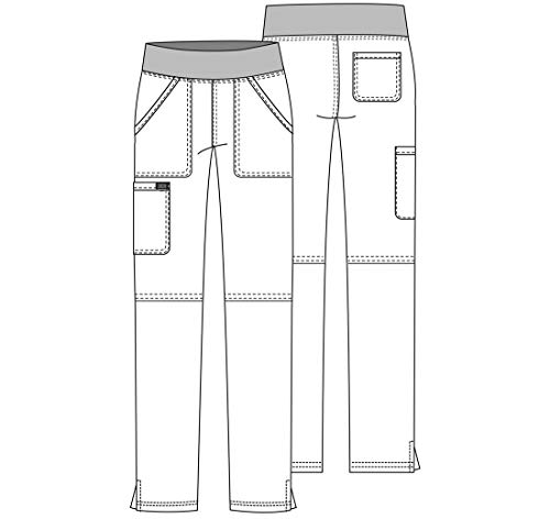 Women Scrub Pant with Straight Leg Pull-on Pant Medical Bottom with 4 Pocket & 2-Way Stretch Fabric - WW110