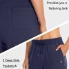 Women's Cotton Sweatpants Yoga Lounge Casual Pants Open Bottom Sweat Pants for Women with Pockets