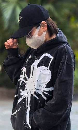 Y2K Goth Hoodie Skull/Spider Print Streetwear Unisex Oversized Sweatshirt for Men Women Vintage Harajuku Fashion