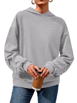 Hoodies for Women Oversized Pullover Sweatshirts 2025 Ruched Long Sleeve Casual Tops Fall Fashion Y2K Clothes