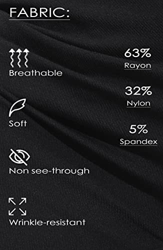 Women's Stretchy Dress Pants 28"/30" Pull-on Trousers Straight Leg Slacks 4 Pockets Plus Size for Work Business Casual