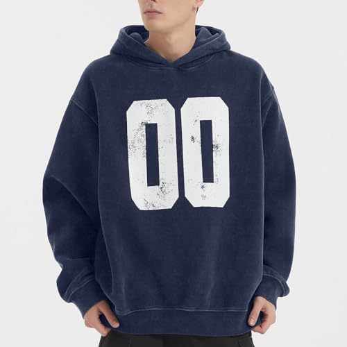 Oversized Hoodies for Mens Acid Washed Graphic Men's Fashion Hoodies Sweatshirts Sweats Preppy for College,Gym,Sports