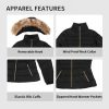 Thickened Winter Puffer Jacket with Removable Faux Fur Hood Fleece Lining