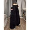 Baggy Cargo Pants for Women Men Y2k Wide Leg Sweatpants High Waisted Drawstring Pants Hip Hop Clothes