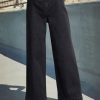Women's Casual High Waisted Jeans Stretch Wide Leg Loose Denim Pants with Pockets