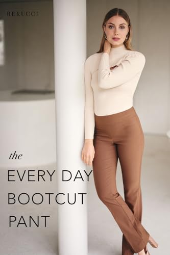 Womens Ease into Comfort Stretchy Business Casual Bootcut Pull-On Everyday Office Pant in Regular/Tall/Petite Sizes