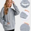 Hoodies For Women Casual Pullover Waffle Long Sleeve Drawstring Hooded Sweatshirt with Pocket