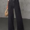 Women's Casual High Waisted Jeans Stretch Wide Leg Loose Denim Pants with Pockets