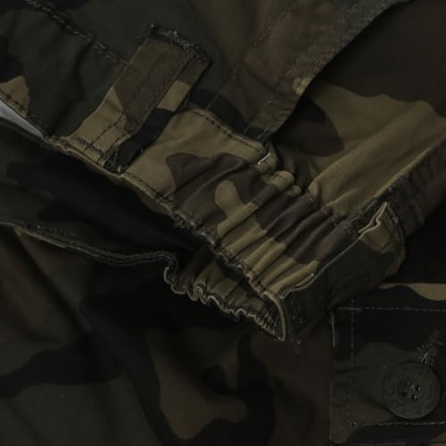 Women Mid-Rise Cargo Pants Heavy Cotton Casual Pants 8 Pockets Regular Fit/Plus Size Military Work Trousers