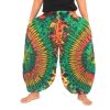 Men's Women's Tie Dye Harem Balloon Pants – Wide Leg, Loose Fit, Elasticated Waistband, Lounge Wear