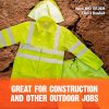 Class 3 Hi-Vis Rain Suit - Waterproof Rain Jacket & Pants | Heavy Duty Rain Gear for Men and Women | Lightweight, Reflective
