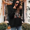 Halloween Sweatshirt for Women Spooky Ghost Hoodie Magic Kingdom Pullover Tops Fall Holiday Long Sleeve Shirt