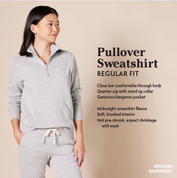 Women's Long-Sleeve Fleece Quarter-Zip Top (Available in Plus Size)