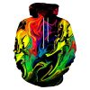 Men Women 3D Hooded Hoodies Fashion Long Sleeve Pullover Hooded Sweatshirt Top with Pocket