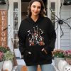 Halloween Sweatshirt for Women Spooky Ghost Hoodie Magic Kingdom Pullover Tops Fall Holiday Long Sleeve Shirt