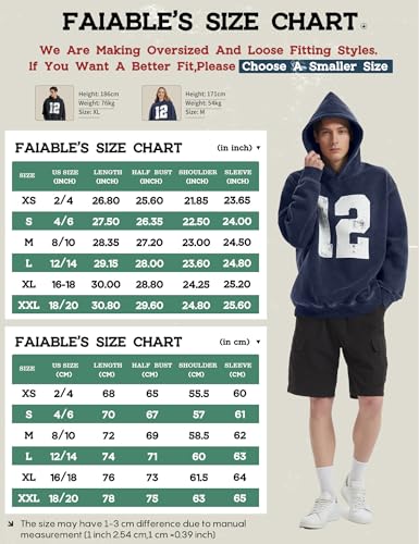 Oversized Hoodies for Mens Acid Washed Graphic Men's Fashion Hoodies Sweatshirts Sweats Preppy for College,Gym,Sports