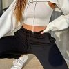 Women Long Sleeve Cropped Super Crop Top Hoodies Sweatshirt Aesthetic Punk Hip Hop Dance Sexy Rave Cloth