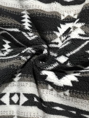Men 1/4 Zipper Sweatshirt Ethnic Aztec Printed Kangaroo Pocket Fall Winter Pullovers Jacket Unisex Hoodie Tops
