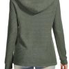 Hoodies for Women Waffle Knit V Neck Oversized Sweatershirt Button Down Drawstring Hooded Pullover Tops for Fall 2025