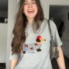 Mens Oversized Graphic Tees Dog Embroidery Casual Women Tshirts Short Sleeve Top Cotton Cute Tee Shirt