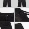 Men's Baggy Jeans Y2k Goth Wide Leg with Multiple Pockets Women Fashion 90s Hiphop Cargo Pants Y2k Harajuku Streetwear