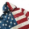 Unisex USA American Flag Print 4th of July Patriotic Long Sleeve Pockets Slim Pullover Hoodie Sweatshirt